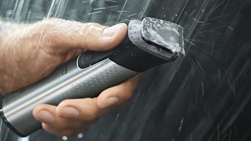 Norelco Philips Multigroom 7000 Series, All-in-One Trimmer, Beard Trimmer and Hair Clipper, 19-Piece Men's Grooming Kit for Beard, Head, Hair, Body, and Face, Soft Pouch, MG7910/49