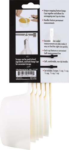 OXO Good Grips 6-Piece Plastic Measuring Cups- White