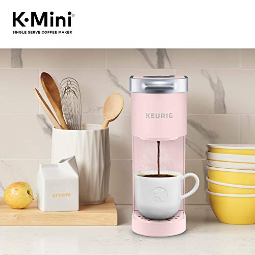 Keurig K-Mini Single Serve K-Cup Pod Coffee Maker, 6 to 12oz Brew size, with Cord Storage, Perfect for Small Spaces, Dusty Rose