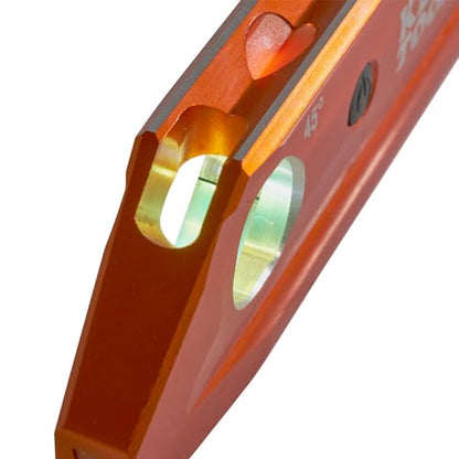 Klein Tools 935RBLT Level, 9-Inch Lighted Torpedo Level with Magnet, 0/45/90 Degree Vials and V-Groove, Water and Impact Resistant, High-Visibility