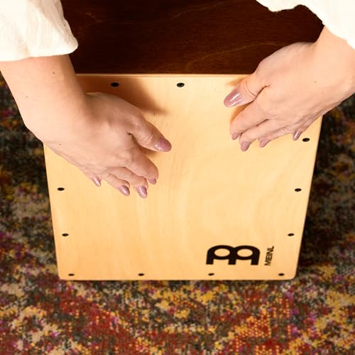Meinl Percussion Jam Cajon Box Drum with Snare and Bass Tone for Acoustic Music — Made in Europe — Baltic Birch Wood, Play with Your Hands, 2-Year Warranty (JC50LBNT)