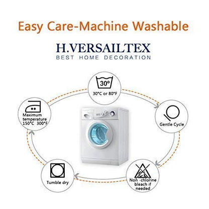 H.VERSAILTEX Super Stretch Individual Seat Cushion Cover Sofa Covers Couch Cushion Covers Slipcover Sets Thick Jacquard Textured Twill Fabric (3 Piece Sofa Cushion Covers, Ivory)