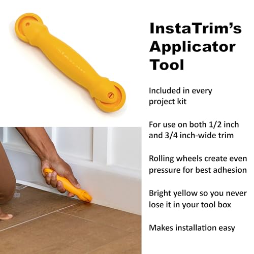 InstaTrim Applicator Tool – Professional DIY Caulk Trim Tool for Seamless Adhesive Installation, Smooth, Durable Finish, Ideal for Home Improvement Projects, Bathroom, Kitchen, Walls, Floor Sealing