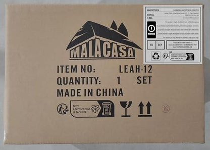 MALACASA 12 Pieces Porcelain Dinnerware Set, Modern White Dish Set for 4, Premium Serving Plates and Bowls Sets, Chip and Scratch Resistant Dishware Sets Kitchen Dishes Dining Ware Set, Series LEAH