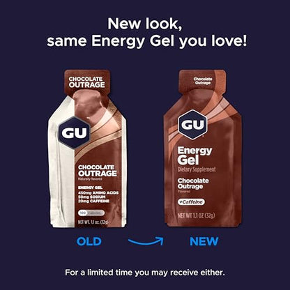 GU Energy Original Sports Nutrition Energy Gel, Vegan, Gluten-Free, Kosher, and Dairy-Free On-the-Go Energy for Any Workout, 24-Count, Assorted Flavors