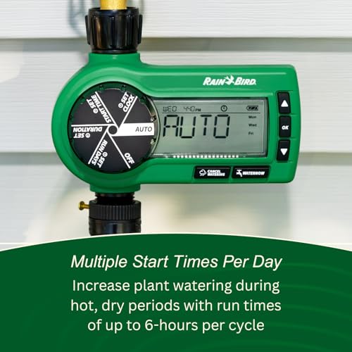 Rain Bird 1ZEHTMR Professional Grade Electronic Digital Hose End Timer/Controller, One Zone/Station, Battery Operated