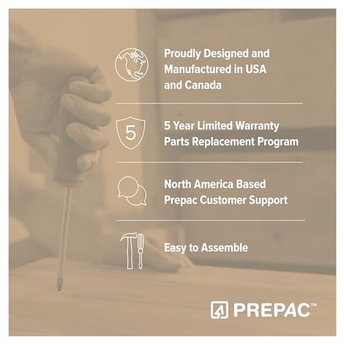 Prepac Elite Tall Garage Storage Cabinet & Pantry Storage Cupboard, 2-Door Freestanding Bathroom or Pantry Cabinet with Adjustable Shelves, 16" D x 32" W x 65" H, White