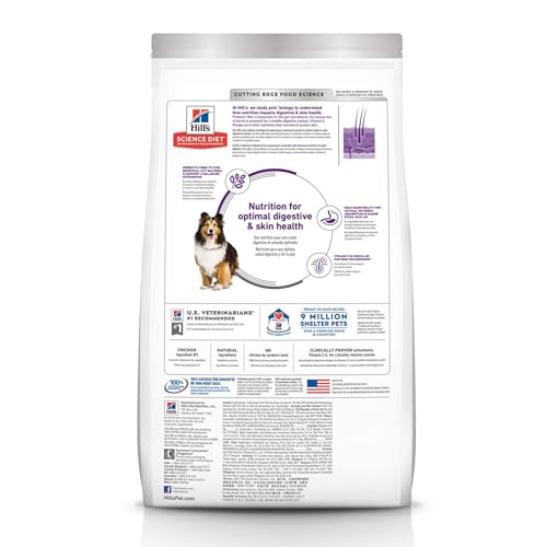 Hill's Science Diet Sensitive Stomach & Skin, Adult 1-6, Stomach & Skin Sensitivity Support, Dry Dog Food, Chicken Recipe, 30 lb Bag