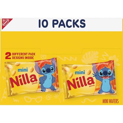 NILLA Wafers Mini Cookies, Vanilla Wafers, 10 Snack Packs