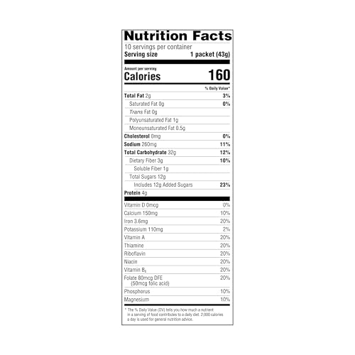 Amazon Grocery, Maple & Brown Sugar Instant Oatmeal, 15.1 Oz, 10 Ct (Previously Happy Belly, Packaging May Vary)