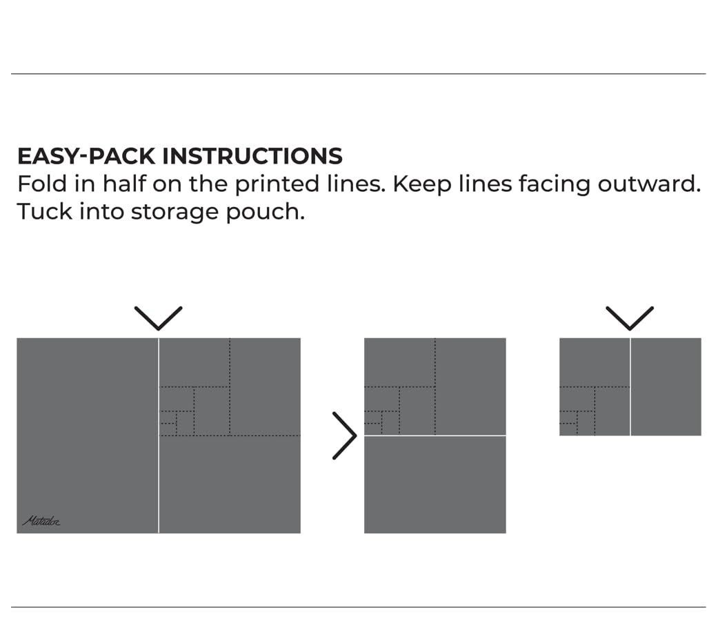 Matador Pocket Blanket 4.0 - Charcoal (Seats 2-4); Foldable Picnic Blanket; Sand Proof with Stakes; Picnic Tarp for Grass