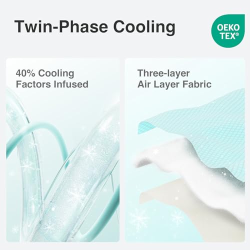 Novilla Cooling Mattress Topper Queen Size,Mattress Pad with Deep Pocket for 8-21" Mattress,Soft Mattress Cover for Back Pain Relief,3D+7D Down Alternative Bed Topper for Hot Sleepers