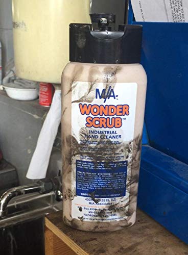 M/A Wonder Scrub - Industrial Strength Mechanic Hand Cleaner - All Natural Walnut Shell Soap - Tough on Grease, Dirt, Oil, and Paint (400 ml bottle)