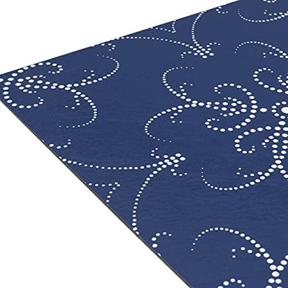 Retro Self Adhesive 12-Inch Vinyl Floor Tiles, 20 Tiles - 12" x 12", Navy Pearl Pattern - Peel & Stick, DIY Flooring for Kitchen, Dining Room, Bedrooms & Bathrooms by Achim Home Decor