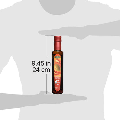 Mantova Organic Flavored Extra Virgin Olive Oil Variety Pack – Garlic, Basil, Chili, and Lemon (8.5 oz Bottles, Pack of 4) – Perfect for Cooking, Dressing, and a Great Gift Item