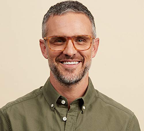 Peepers by PeeperSpecs unisex adult Dylan Focus Blue Light Filtering Reading Glasses, Honey Tortoise, 53 mm US