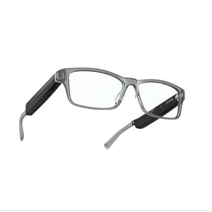 Amazon Echo Frames, an Alexa device (newest model), Smart glasses with Alexa, Modern Rectangle frames in Charcoal Gray with blue light filtering lenses
