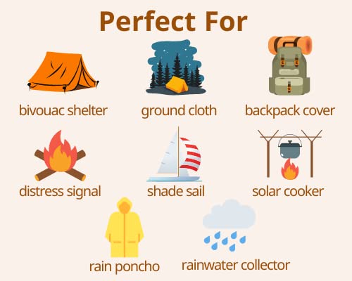 Grizzly Gear Emergency Mylar Thermal Blankets (10 Pack) Survival Kit Camping Space Blanket - Perfect for Hiking, Outdoors, Marathon Runs or First Aid Set- Bug Out Bag Essential - Keep Heat Insulated