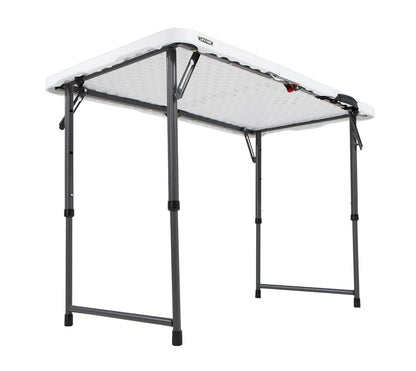 Lifetime Fold-in-Half Adjustable Folding Table, 4 Foot