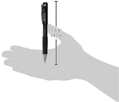 Pentel Mechanical Pencil 0.5 mm Twist Erase III, Twist Up Eraser, Pre-Loaded Super Hi-Polymer HB Lead, Black Barrel, 3-Pack