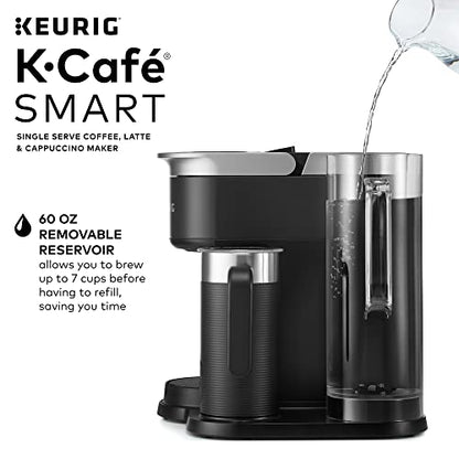 Keurig K-Cafe SMART Single Serve K-Cup Pod Coffee Maker, Black