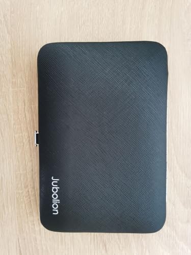 Manicure Set, Jubolion 19pcs Stainless Steel Professional Nail Clippers Pedicure Set with Black Leather Storage Case, Portable Grooming Kit for Travel or Home, Perfect Gifts Women and Men (Black)