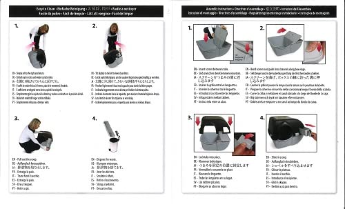 Omega Paw NRA15 Self Cleaning Litter Box Regular Size,Grey