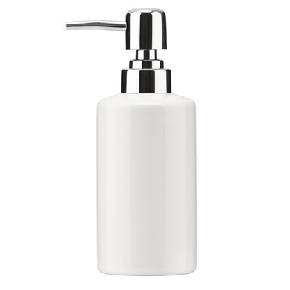 FE Soap Dispenser, 300ml/10oz Ceramic Liquid Soap Pump Dispenser, Refillable Dish Soap Dispenser for Kitchen Bathroom Washroom (White)