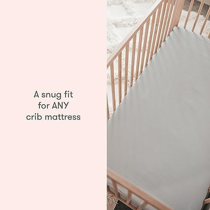 Newton Baby Organic Fitted Crib Sheets (2-Pack) - Ultra Breathable and Soft, 100% Organic Muslin Cotton, Fits All Standard Cribs, White…