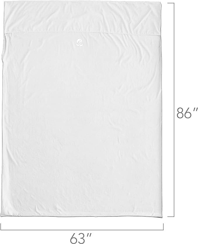Pike Trail Sleeping Bag Liner – Travel and Camping Sheet, Lightweight and Compact Insert with Full Length Zipper and Guarantee (White Cloud, X-Large, 86 in. L x 63 in. W King Size Bed)