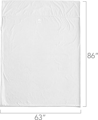 Pike Trail Sleeping Bag Liner – Travel and Camping Sheet, Lightweight and Compact Insert with Full Length Zipper and Guarantee (White Cloud, X-Large, 86 in. L x 63 in. W King Size Bed)