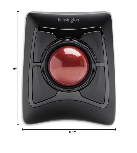 Kensington Expert Wireless Trackball Mouse (K72359WW) Black, 3.5" x 6.1" x 8"