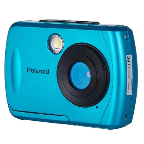 Polaroid IS048 Waterproof Instant Sharing 16 MP Digital Portable Handheld Action Camera, Teal