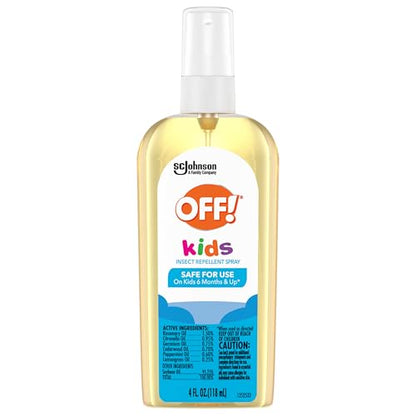 OFF! Kids Insect Repellent Spray, 100% Plant Based Oils, Safe for Use On Babies, Toddlers and Kids, 4 oz