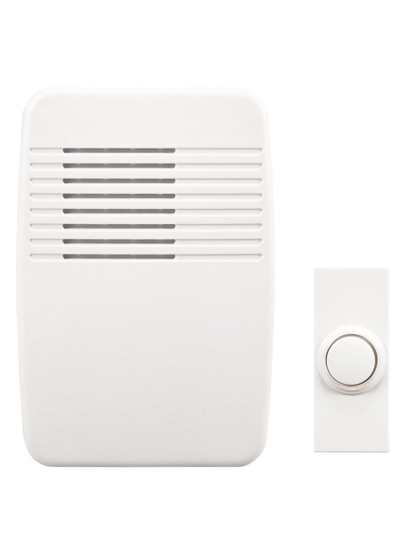 Heath/Zenith SL-7366-02 Wireless Plug-In Door Chime Kit with Molded Plastic Cover, White