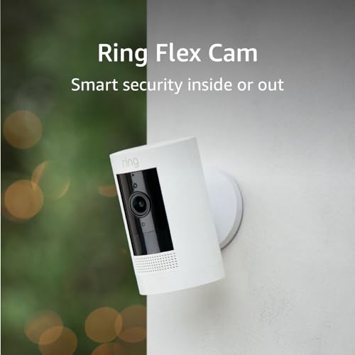 Ring Outdoor Cam (Stick Up Cam) | Weather-Resistant Outdoor Camera, Live View, Color Night Vision, Two-Way Talk, Motion alerts, Works with Alexa | White