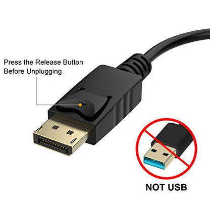 Moread DisplayPort (DP) to VGA Adapter, 10 Pack, Gold-Plated Display Port to VGA Adapter (Male to Female) Compatible with Computer, Desktop, Laptop, PC, Monitor, Projector, HDTV - Black