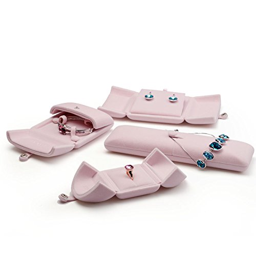 Oirlv Pink Velvet Jewelry Packaging Box Necklace Display Storage Case Necklace Gift Box