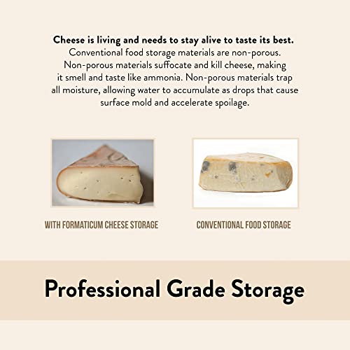 Formaticum - 15-Pack Cheese Storage Bags - 6.25 x 11 Wax Paper Bags to Keep Cheese or Charcuterie Fresh - Professional Grade Cheese Paper for Wrapping Cheese - Porous Brown Paper Bags From France