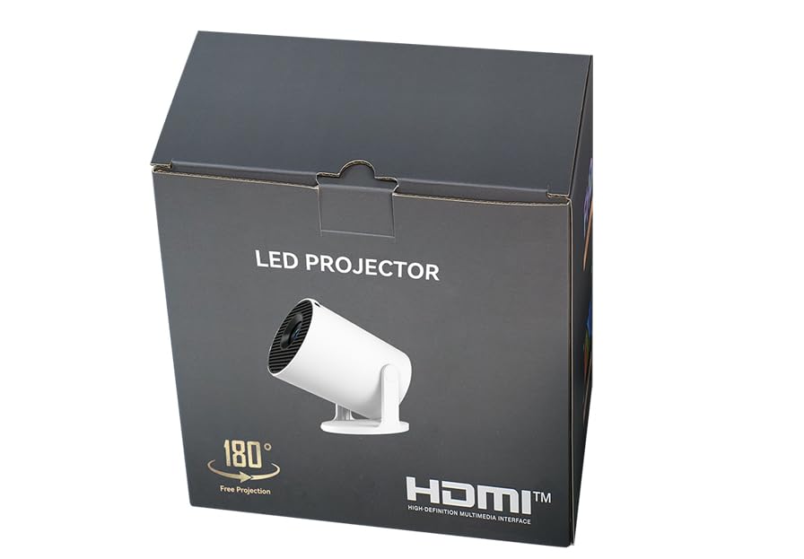 Mini Portable Projector 4K WiFi 6 BT 5.2 Upgraded Portable Projector Full HD Supported for Phone /PC /TV /HDMI /PS5 /Laptop Auto Keystone Home Theater 180° Rotation [Built-in App]