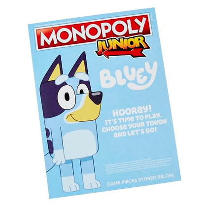 Hasbro Gaming Monopoly Junior Bluey Edition Board Game | Kids Play as Bluey, Bingo, Mum & Dad for Girls & Boys | Ages 5+ (Amazon Exclusive)