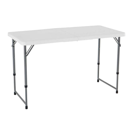 Lifetime Fold-in-Half Adjustable Folding Table, 4 Foot