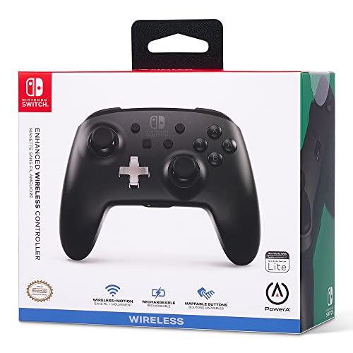 PowerA Enhanced Wireless Controller for Nintendo Switch / Switch 2 / Switch Lite / OLED Model - Black - Gamepad, game controller, Officially Licensed