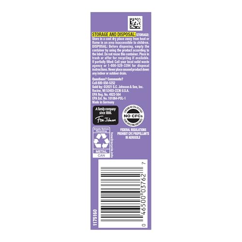 OFF! Clean Feel Insect Repellent Aerosol with 20% Picaridin, Bug Spray with Long Lasting Protection from Mosquitoes and Ticks, Feels Good on Skin, 5 oz