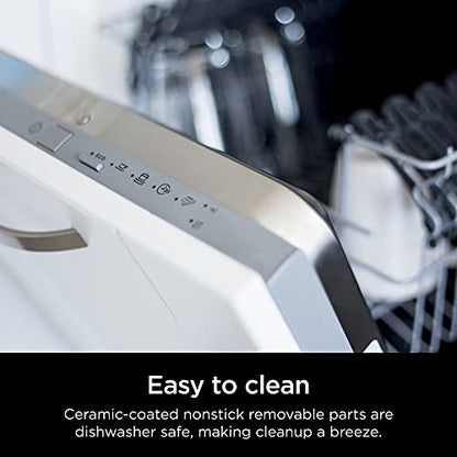 Ninja IG651 Foodi Smart XL Pro 7-in-1 Indoor Grill/Griddle Combo, use Opened or Closed, Air Fry, Dehydrate & More, Pro Power Grate, Flat Top, Crisper, Smart Thermometer, Black