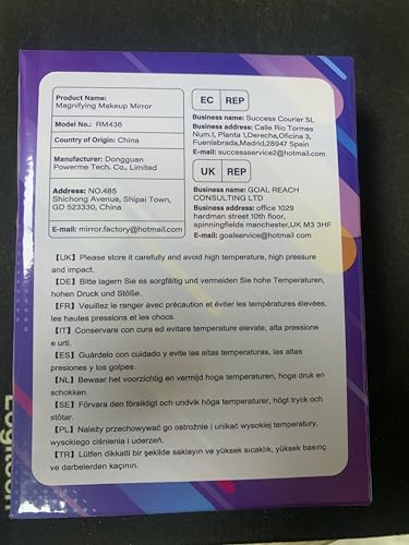 GOMIPURU Travel Mirror with Light, 1x/30x Magnifying Mirror with 3 Color Lights and Adjustable Brightness, 4.5x3.9 inch Small Compact Hangable Hand Pocket 3 Way Mirrors, Comes with Tweezer