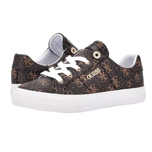 Guess Women's Loven3 Sneaker, Brown Multi 908, 7