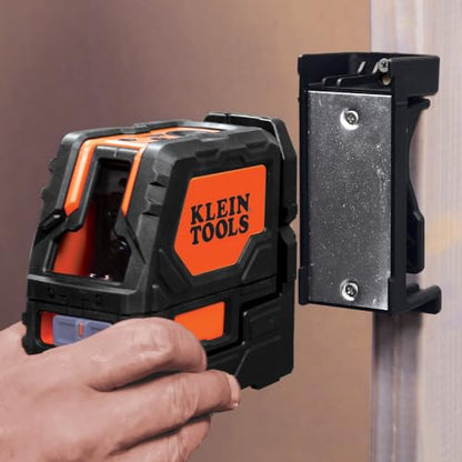Klein Tools 93LCLS Self-Leveling Laser Level with Bright Red Cross Lines and Plumb Spot, Magnetic and Ceiling Clamp Mounting