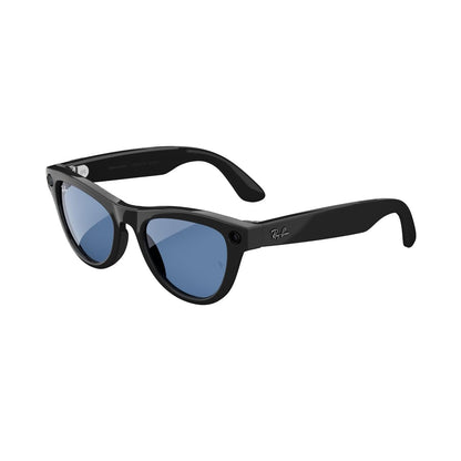 Meta Ray-Ban Smart Glasses - Skyler - Shiny Black/Transitions Cerulean Blue, Regular