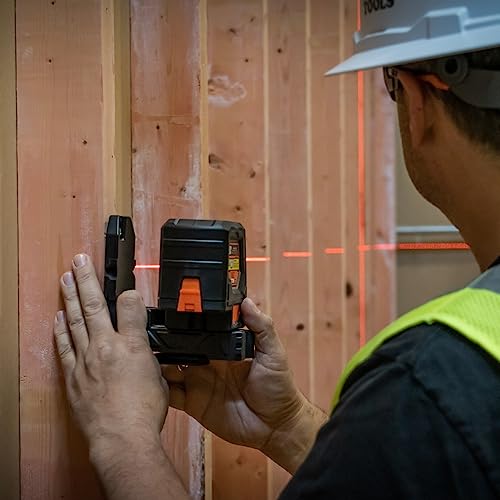 Klein Tools 93LCLS Self-Leveling Laser Level with Bright Red Cross Lines and Plumb Spot, Magnetic and Ceiling Clamp Mounting